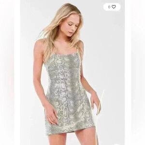 Urban Outfitters Textured Snake Skin Mini Dress